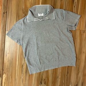 Old Navy Heather Gray Polo Shirt